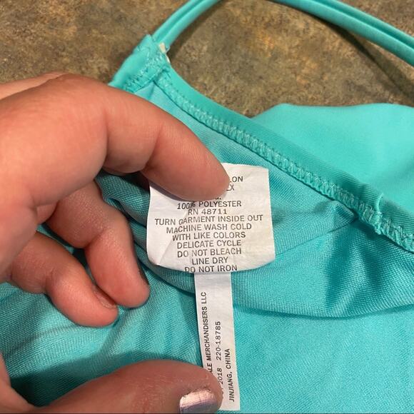 Wave Zone Girls’ Unicorn One Piece Swimsuit Size XL 14 - 16 Blue w/ Sequins - Picture 5 of 5